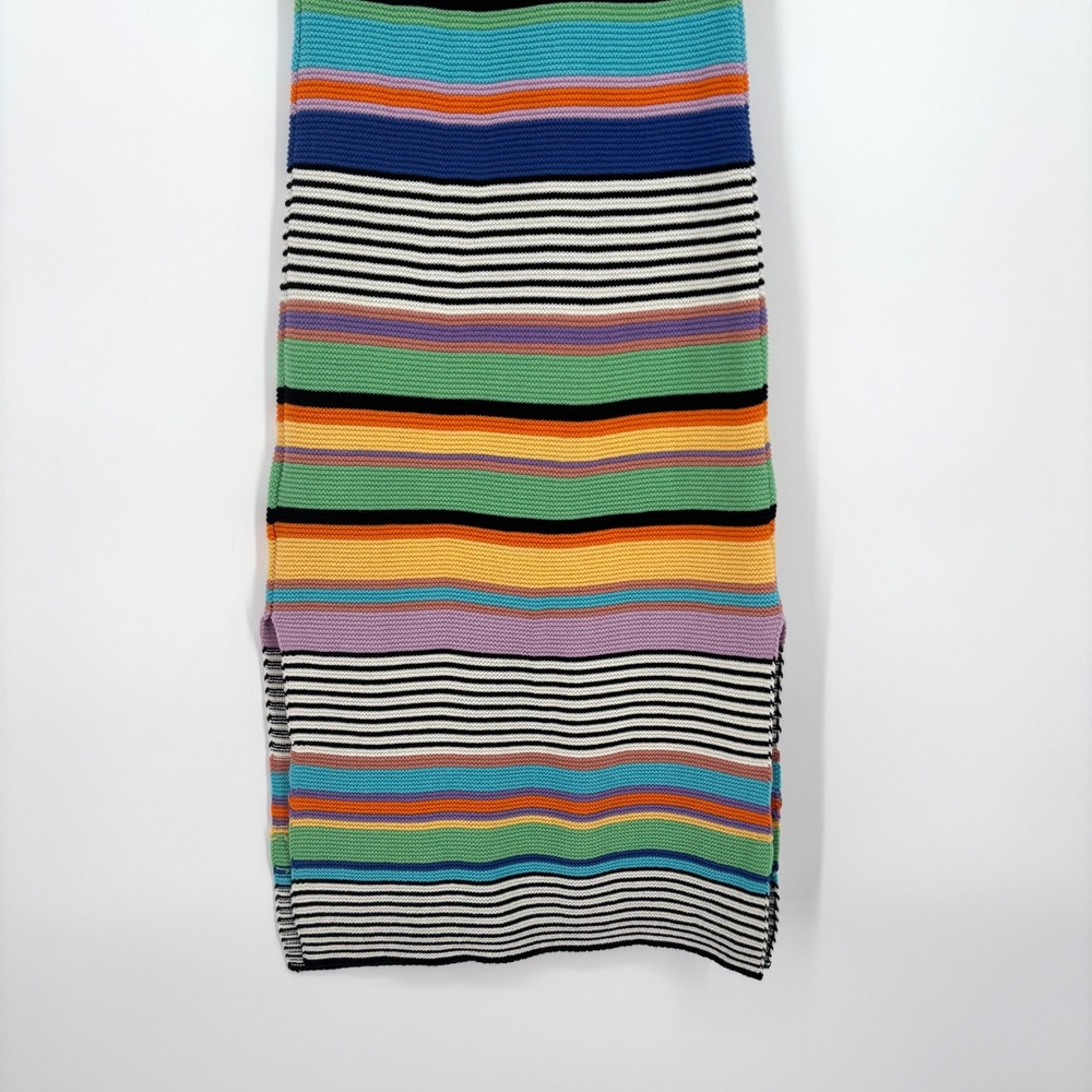 Roxy Sunshine Bouquet Crochet Midi Dress‎ Sz XS Rainbow Stripe Tank Beach Surf - Picture 12 of 15